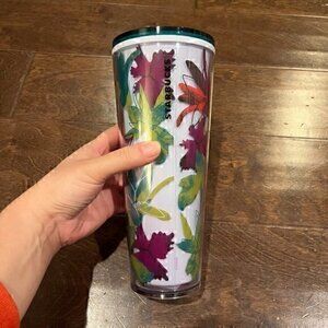 Starbucks 2022 white floral cold cup